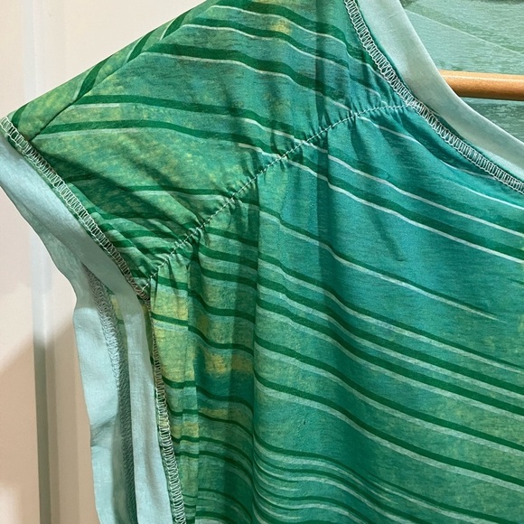 Prana diaphanous women’s short sleeve blouse top - Picture 4 of 14